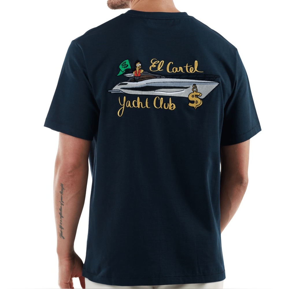 Baindemer Allard Navy Blue Oversized Cotton T-Shirt‎ El Cartel Yacht Club